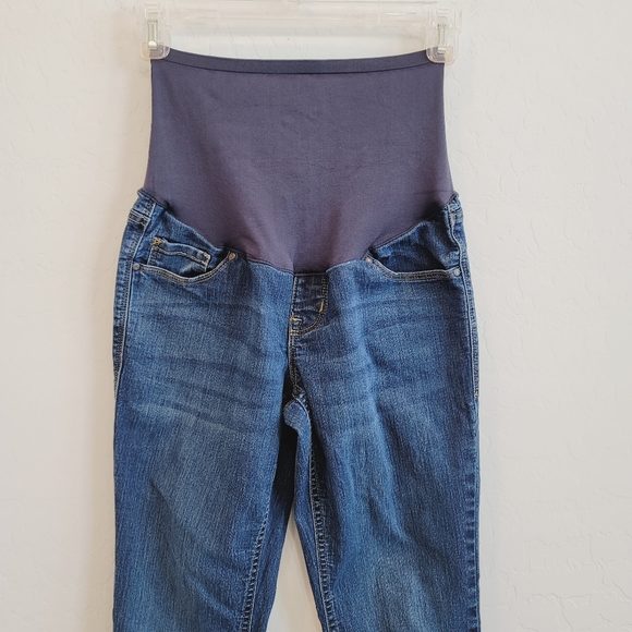 💕 Old Navy Maternity Dark Wash Skinny Jeans Women's Size 4 - Picture 7 of 11